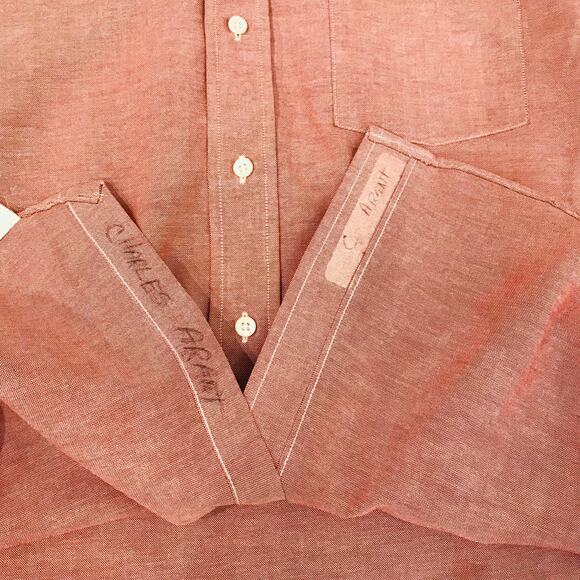 Red Men's Button Down Shirt - Picture 5 of 9